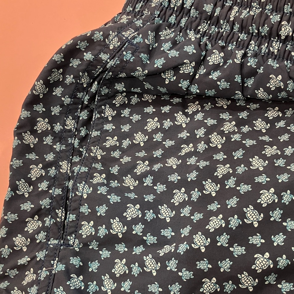 Vilebrequin NWT - Teal Floral-Print Athletic Swim Shorts - Picture 3 of 5
